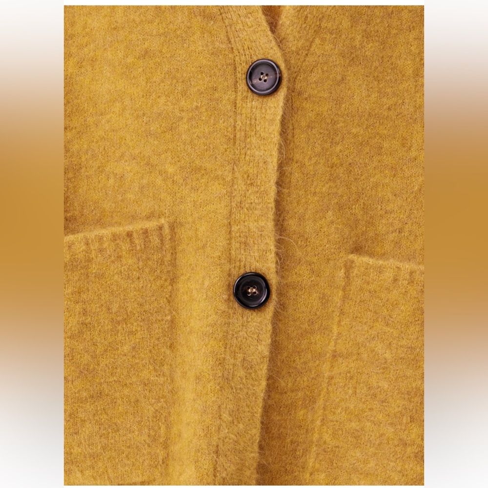 NWT EILEEN FISHER Mohair Plush Melange V-Neck Cardigan - Picture 4 of 11